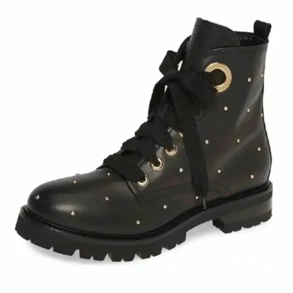 NWOT AGL Attilio Giusti Leombruni Studded Combat Boots